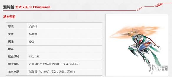 《数码宝贝rearise》混沌兽图鉴 混沌兽资料技能大全 1