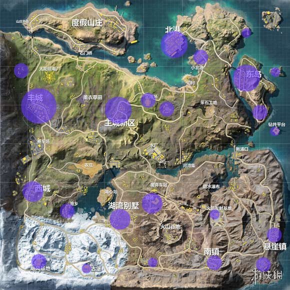 《荒野行动》新地图高级资源点有哪些 飓风半岛高级资源点 1