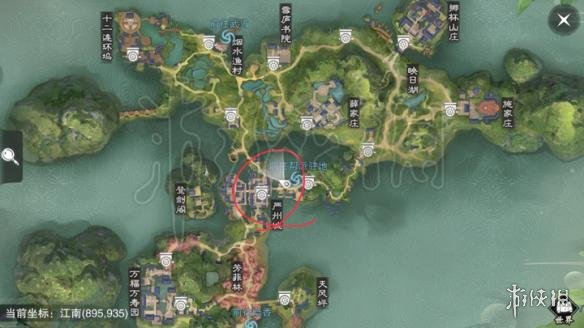 《楚留香》5.7打坐位置 5.7坐观万象打坐修炼地点坐标 5