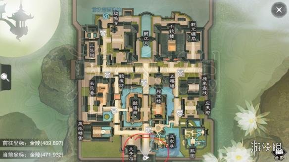 《楚留香》64打坐地点 64坐观万象打坐修炼地点坐标 5