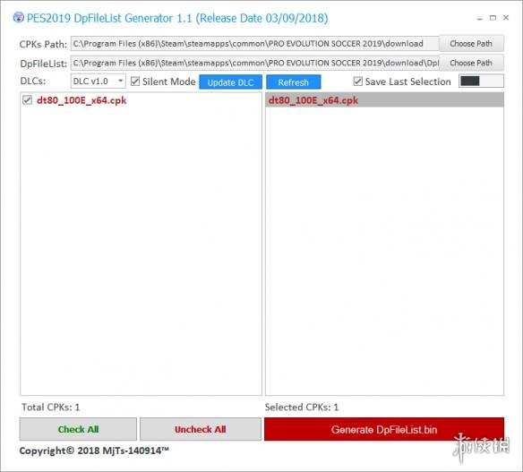 实况足球2019 CPK文件挂载管理工具 V1.1 