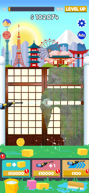 抖音擦墙壁游戏玩法 快速擦完所有的墙壁 1