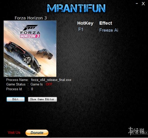 极限竞速：地平线3 V1.0.119.1冻结AI修改器Mrantifun版 