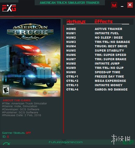 美国卡车模拟 v1.32.x十四项修改器FutureX版