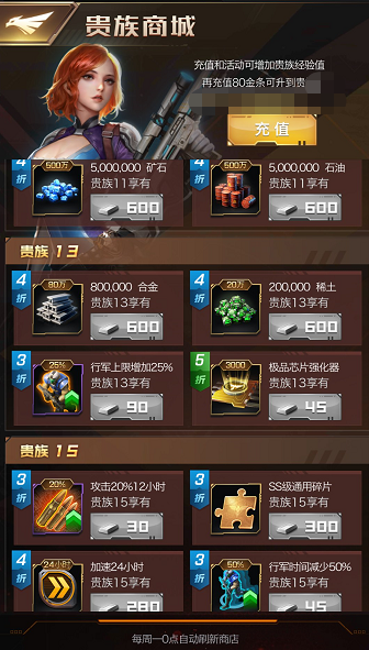 《红警ol手游》VIP贵族特权一览 氪金充钱多少合适 4