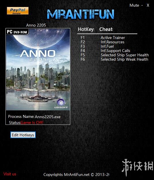 纪元2205 v1.08.3742五项修改器MrAntiFun版 