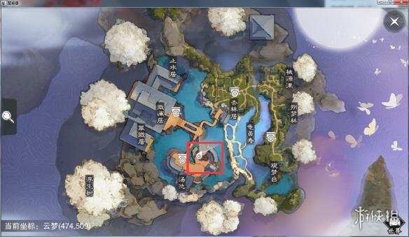 《楚留香手游》11月10日坐观万象打坐修炼地点坐标 1