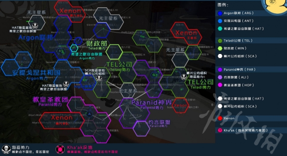 《X4基石》星系势力怎么分布？星系势力分布一览 2
