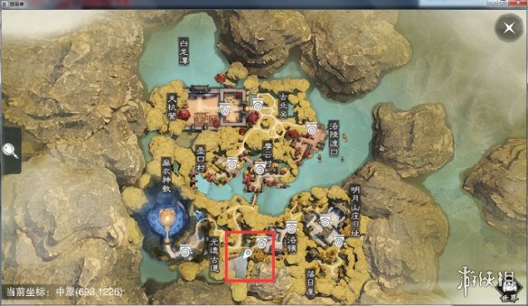 《楚留香手游》2019年1月5日坐观万象打坐修炼地点坐标 1