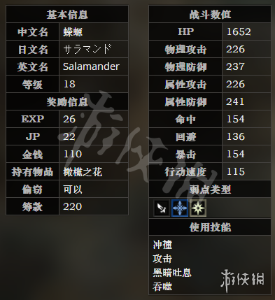 《八方旅人》下水道全宝箱可获得物品一览 下水道全怪物属性介绍 6
