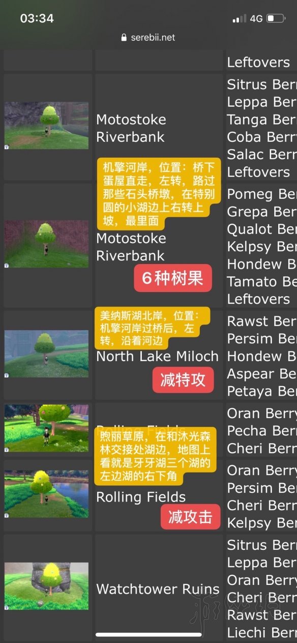 《宝可梦剑盾》树果分布位置分享 树果有哪些? 4