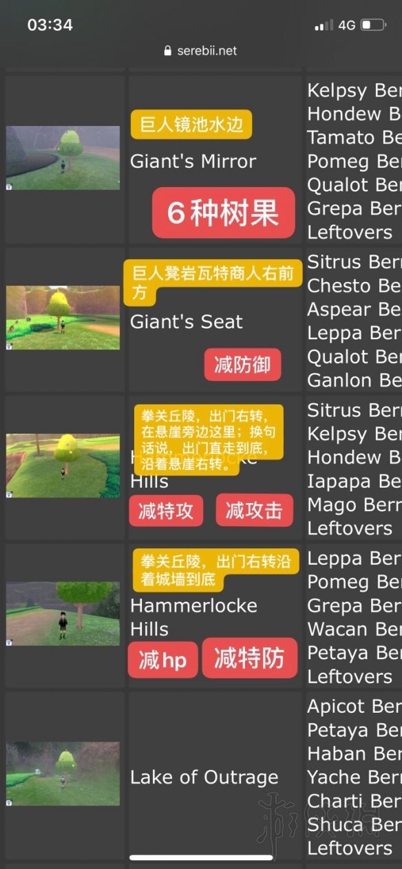 《宝可梦剑盾》树果分布位置分享 树果有哪些? 5