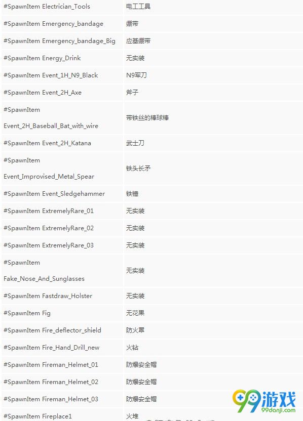 人渣SCUM食物弹药武器代码是什么 人渣SCUM食物弹药武器控制台代码一览 14