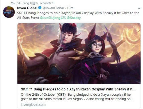 LOL韩国全明星投票结果出炉 Faker和Bang胜出 4