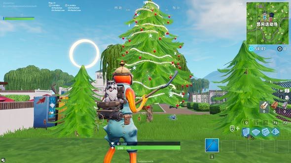 堡垒之夜在9颗不同的节日树前面跳舞完成攻略 堡垒之夜9颗节日树位置 1