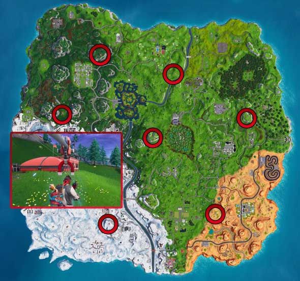 堡垒之夜探险哨站位置分享 堡垒之夜在一场比赛中前往4个不同的探险哨站完成攻略 1