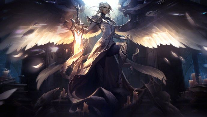 英雄联盟审判天使凯尔新原画一览 lol凯尔重做更新皮肤原画分享 7