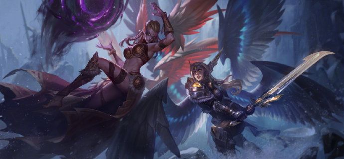 英雄联盟审判天使凯尔新原画一览 lol凯尔重做更新皮肤原画分享 2