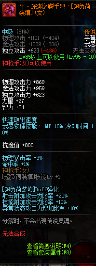 DNF女神枪手换装装备属性一览 2019地下城与勇士五一版本女神枪手换装装备属性全展示 25
