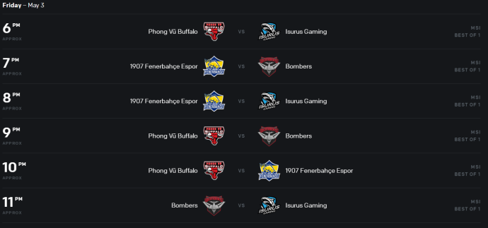 英雄联盟2019MSI赛程 lol2019MSI季中冠军赛赛程一览 2