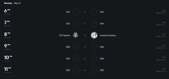 英雄联盟2019MSI赛程 lol2019MSI季中冠军赛赛程一览 8