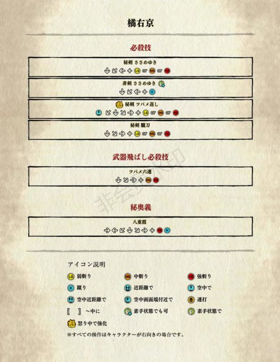 侍魂晓新人上手必备 侍魂晓全角色出招表 5