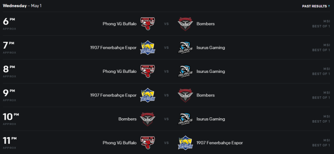 英雄联盟2019MSI赛程 lol2019MSI季中冠军赛赛程一览 1