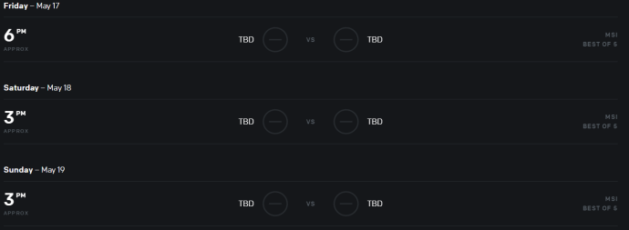 英雄联盟2019MSI赛程 lol2019MSI季中冠军赛赛程一览 10