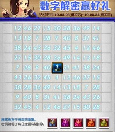 2019DNF数字解密赢好礼8月14日答案是什么 DNF8月14日数字解密答案 1