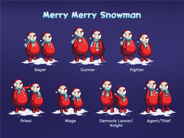 DNF火红雪人装扮展示 DNF全职业火红雪人装扮套装外观展示 1