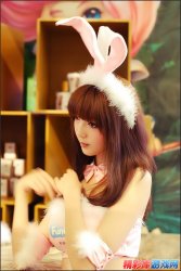 超级可爱的兔子装美眉cosplay秀